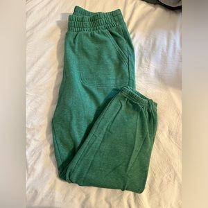 Green target sweatpants, size small